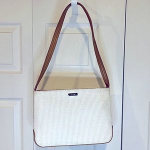 🍊 Nine West White and Brown Purse Bag